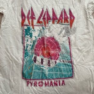Def leppard pyromania tour tee